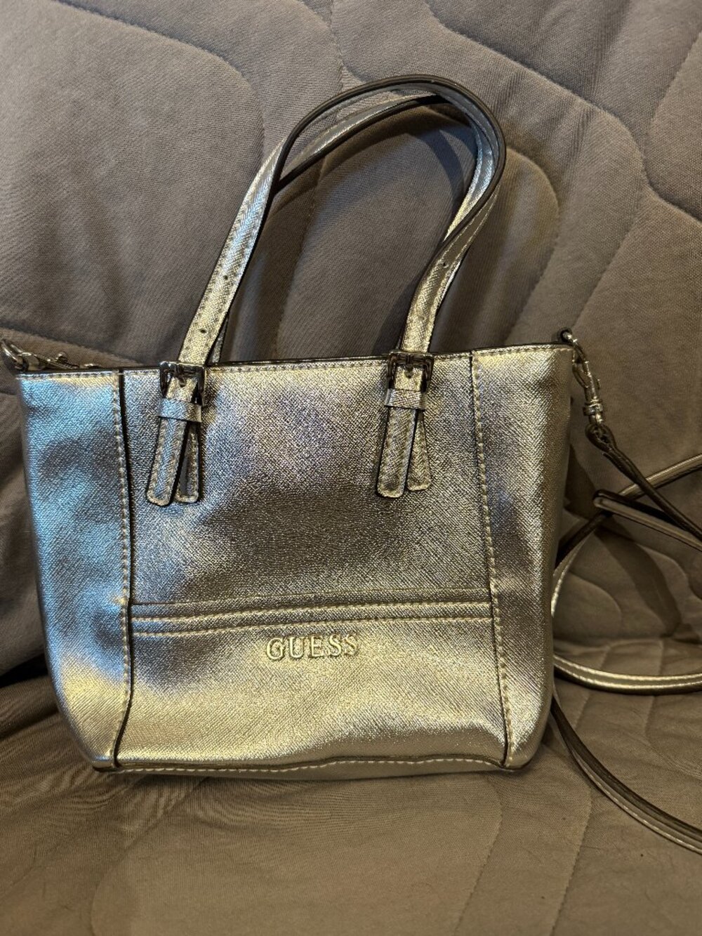 Guess - Silver Metallic Handbag